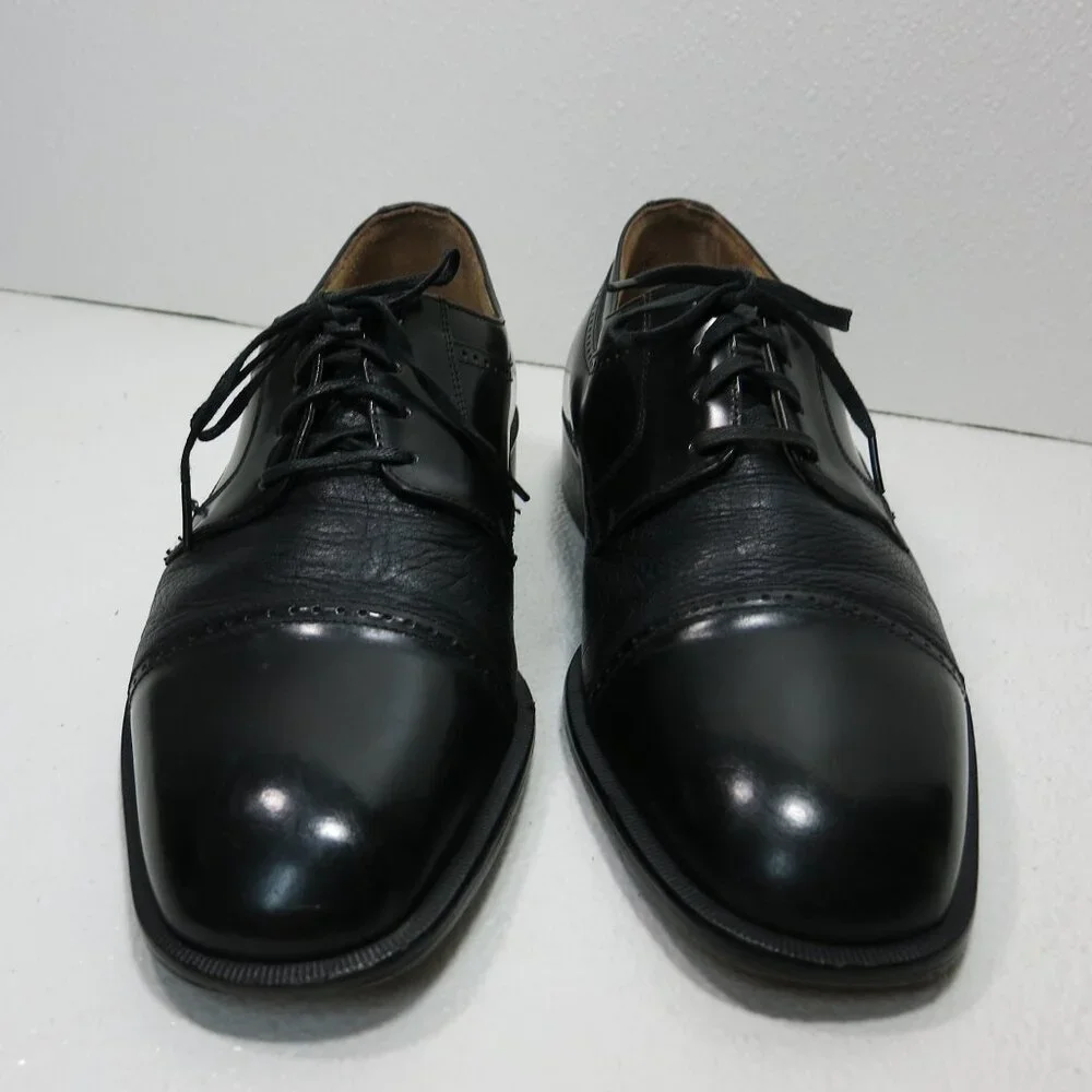 Bostonian Cap Toe Leather Dress Oxfords Men's Footwear Shoes Italy Sz 7.5